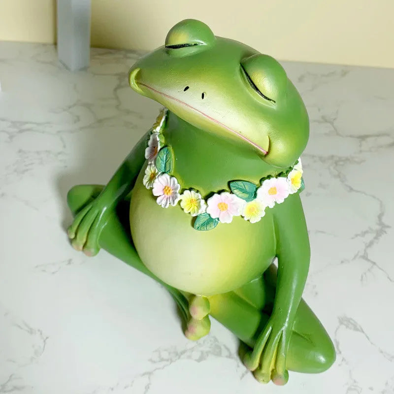 Magic Yoga Frog decoration ornament in European style with RDW123 magic frog colour for micro landscape displays
