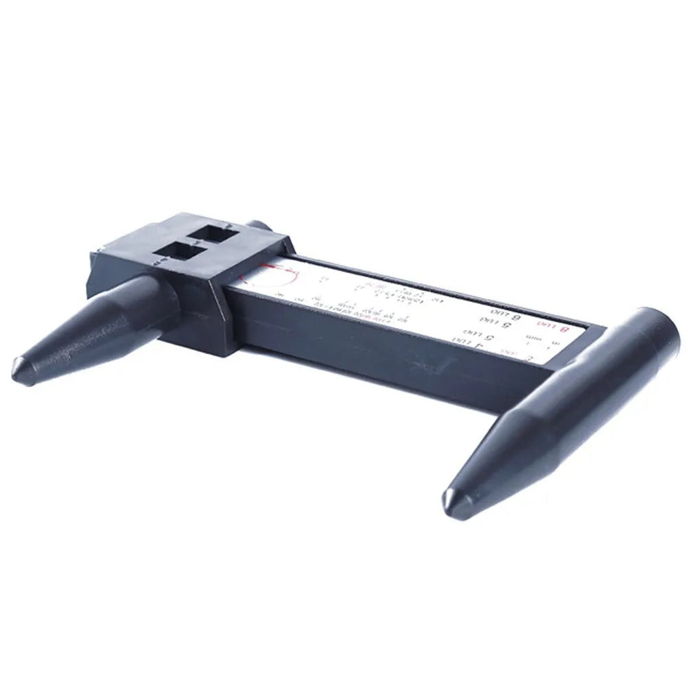 Plastic digital caliper hole distance measuring tool with 180mm range for wheel hub modifications