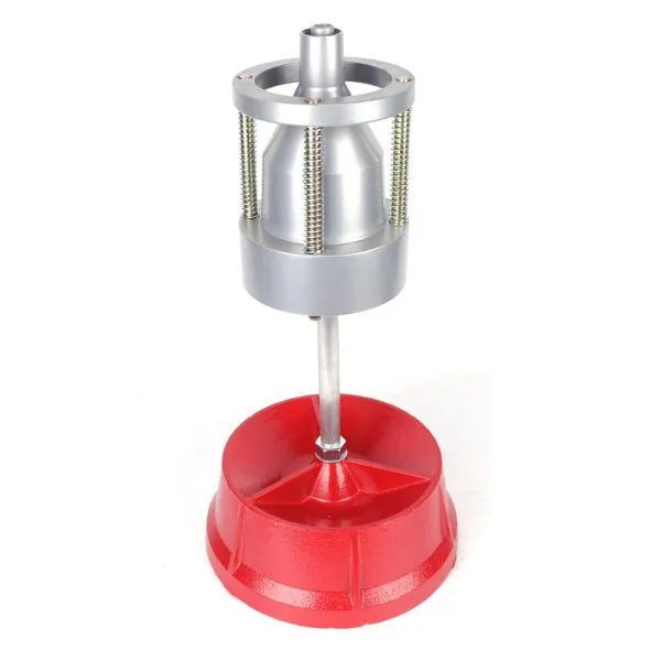 Portable hub balancer for tyre balancing with aluminium head and bull's eye level on enamel base