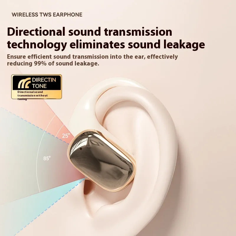 Ear-mounted Bluetooth headphones with digital display screen in three colour options