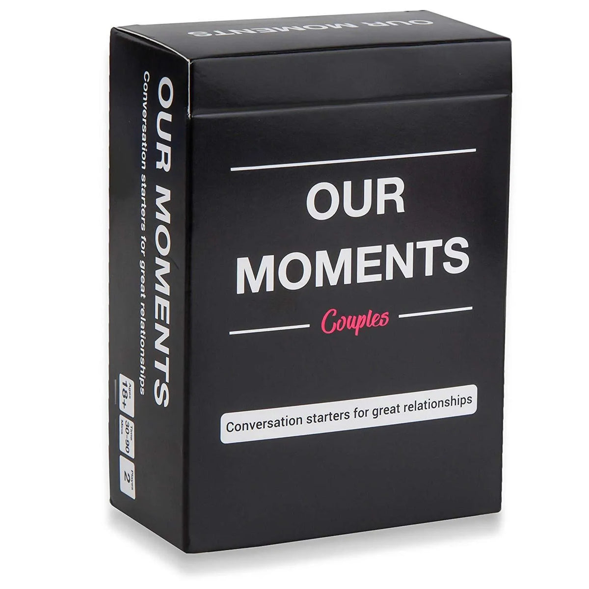 Our Time Lovers Edition communication cards for couples in black 9x6.5x3.5 cm box
