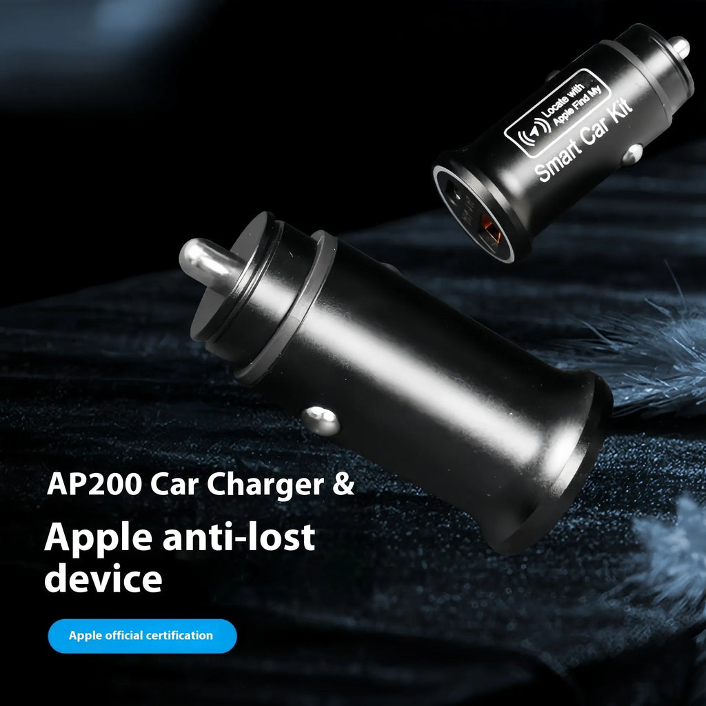 Black car GPS locator tracking device with charger installation for vehicle security
