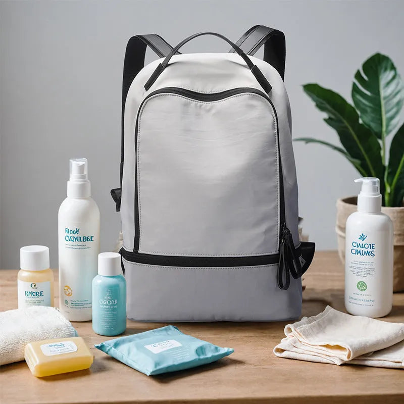 Lightweight Oxford cloth backpack in solid colour with 20L capacity for travel and commuter use