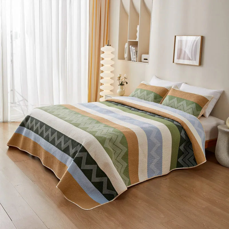 Pure cotton printed bed sheet set in modern simple style for 2.2 metre beds