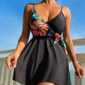 Black high-waist women's bikini briefs for sports and swimming.