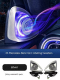 Pair of Burmester rotating tweeter speakers for Mercedes-Benz GLC, ABS construction.