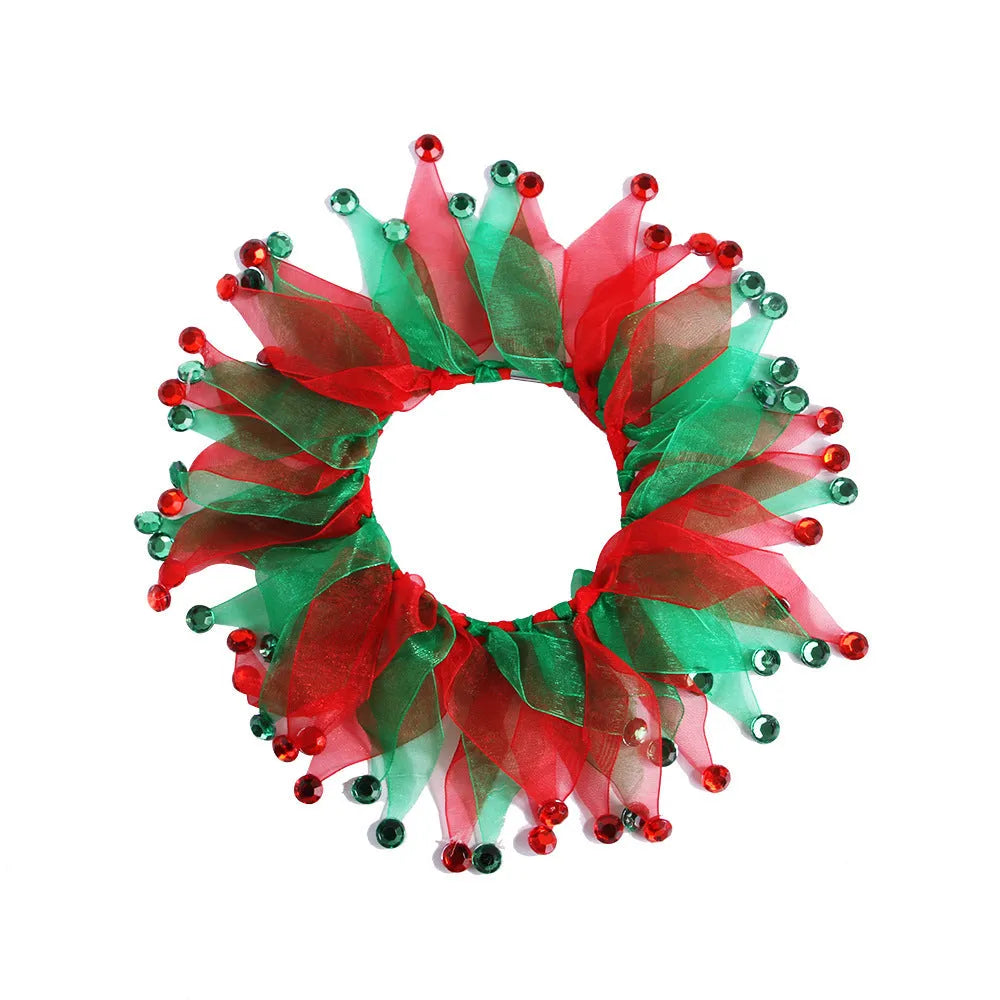 Tie-dye pattern pet collar in Christmas and Halloween colours with adjustable cloth construction