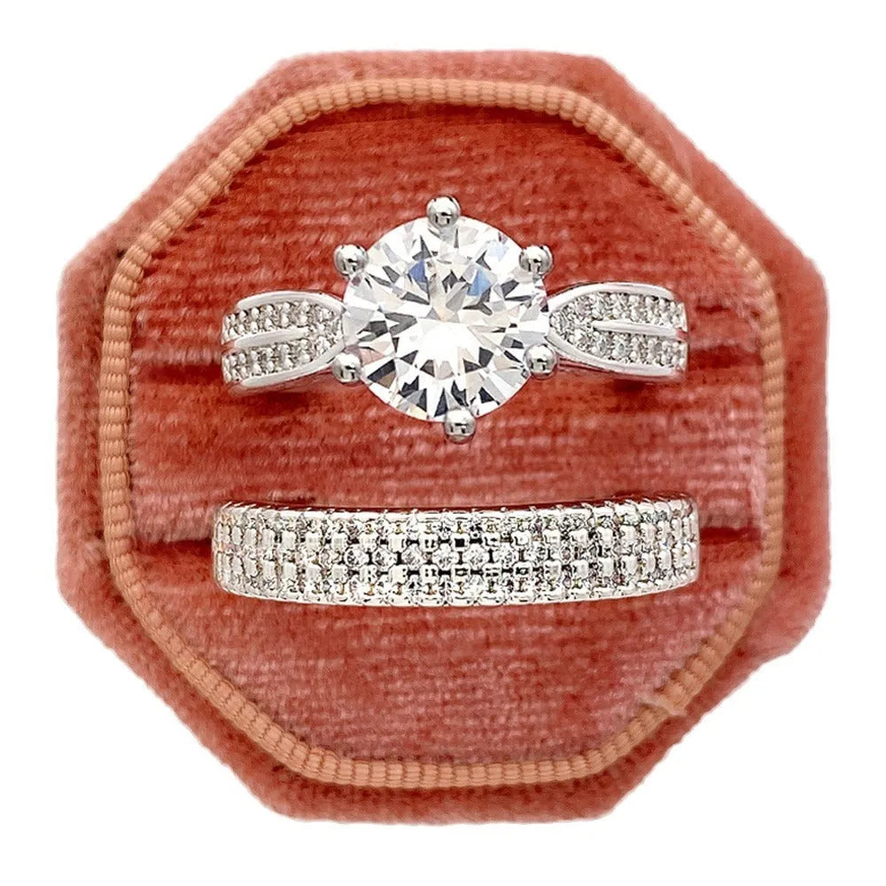 Geometric alloy wedding ring bracelet in white gold colour showing round design elements
