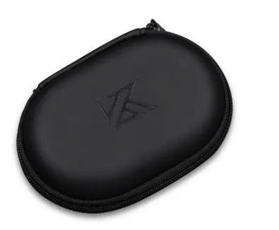 Black oval leather earphone storage bag for EDX PRO ZEX PRO DQ6 headphones