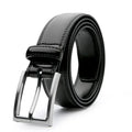 Men's brown genuine leather belt with an alloy buckle and textured 95 grain pattern.