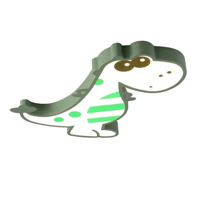 Green cartoon dinosaur ceiling light with 48cm diameter and dimming function