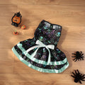 Halloween dog skirt with colourful pumpkin pattern and elastic waistband