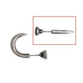 S925 sterling silver punk nail stud earrings on ear hook, straight and curved style options.