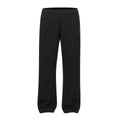 Men's cotton casual trousers in straight loose wide-leg cut showing H803 black colour option
