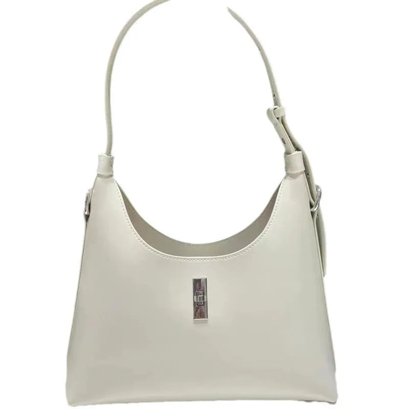 Genuine leather dumpling-shaped crossbody shoulder bag with change pocket and mobile phone compartment