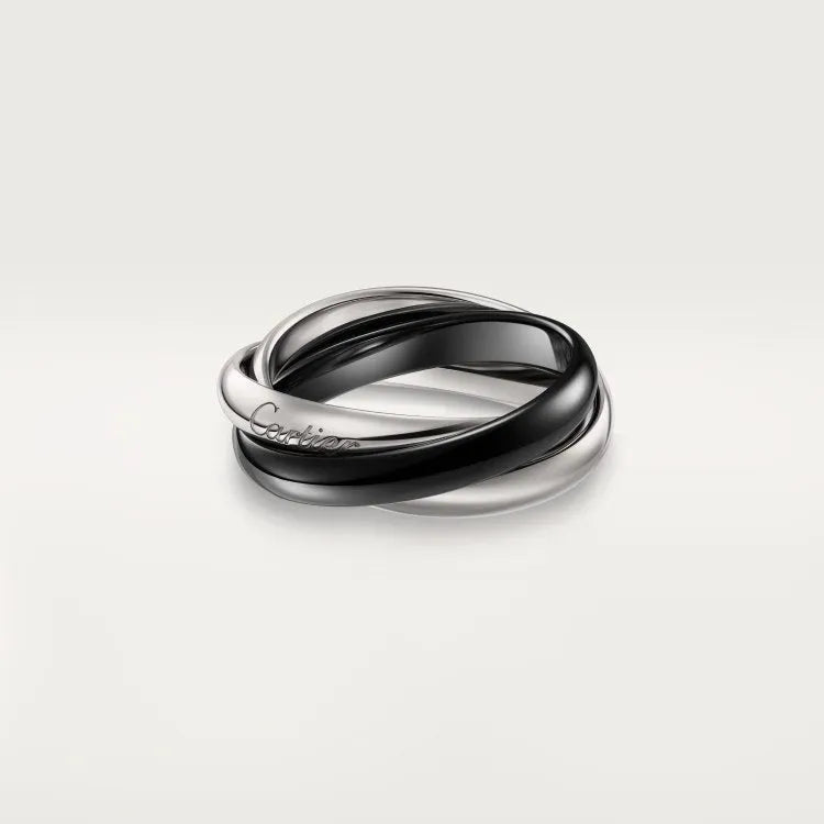 A pair of 925 silver couple rings with a full diamond finish, shown in sizes for him and her.