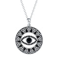 Devil's Eye copper necklace with pendant and cross chain for women