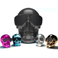Skull-shaped portable wireless Bluetooth speaker in one of six colours with a 10-hour battery.