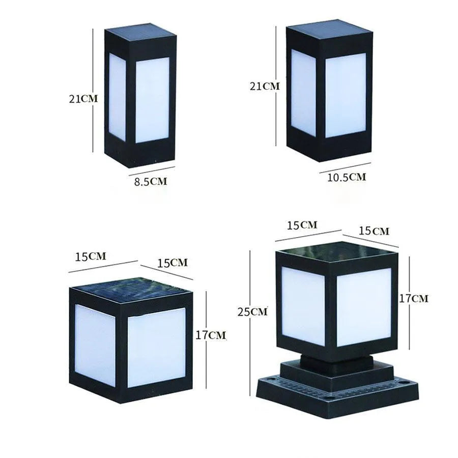 Solar garden lights in outdoor setting with decorative styles and LED illumination