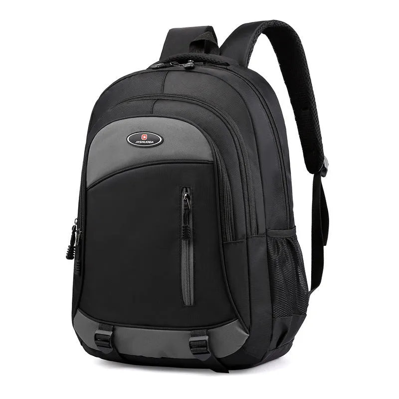 Nylon school backpack in urban simplicity style with airpillow straps and waterproof function