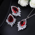 AAA jewellery chain bridal banquet dinner jewellery set with necklace bracelet earrings in blue red white colours