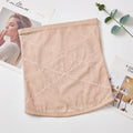 Black mesh postpartum belly band with a cross-waistband design for waist shaping.