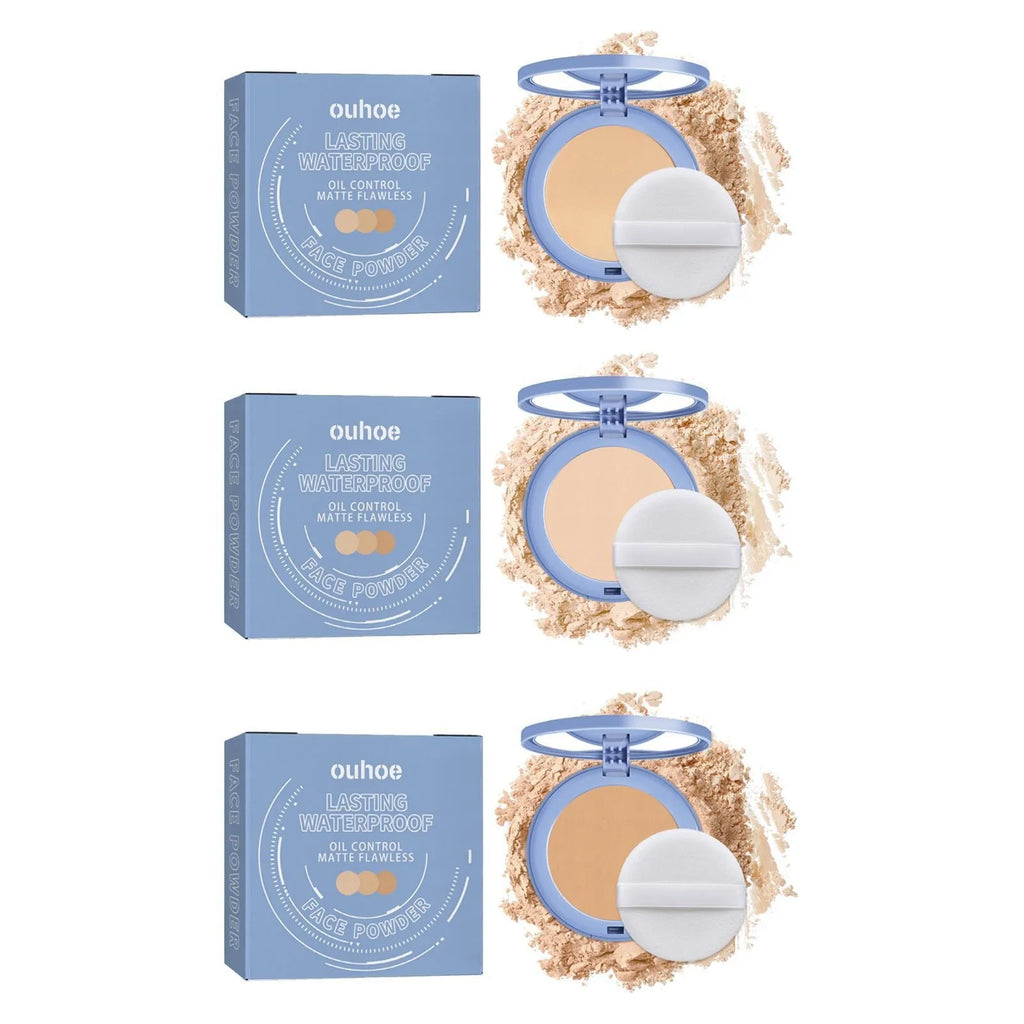 Makeup finishing powder 8g container with natural beige classic ivory pure beige colour options