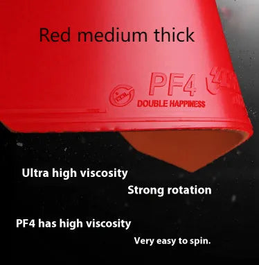 Fast Attack Sticky Classic-50 table tennis racket with anti-rubber in red or black, thick or medium thick options.