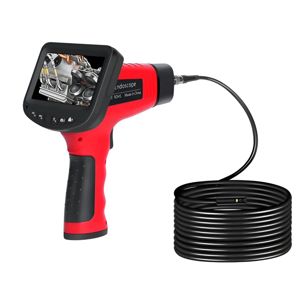 8.5mm dual-lens endoscope inspection camera with choice of snake pipeline or hard wire cable