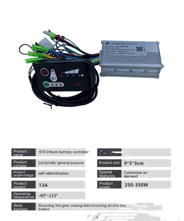 6-pin wire connector electric bicycle scooter motor controller for 250-350W systems.