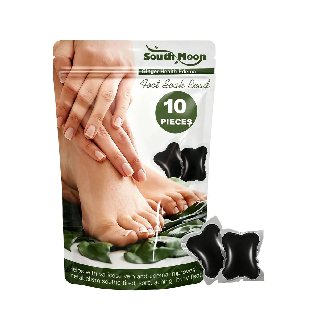 Ginger wormwood angelica foot soak beads 10pcs herbal edema foot bath with safflower extract