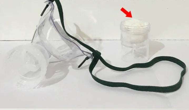 Soft rubber mask aid for adjusting fit on format A mask