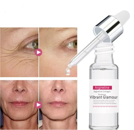 Collagen facial serum bottle for anti-wrinkle lifting firming pore refining moisturising brightening skincare in Blue Green White Yellow