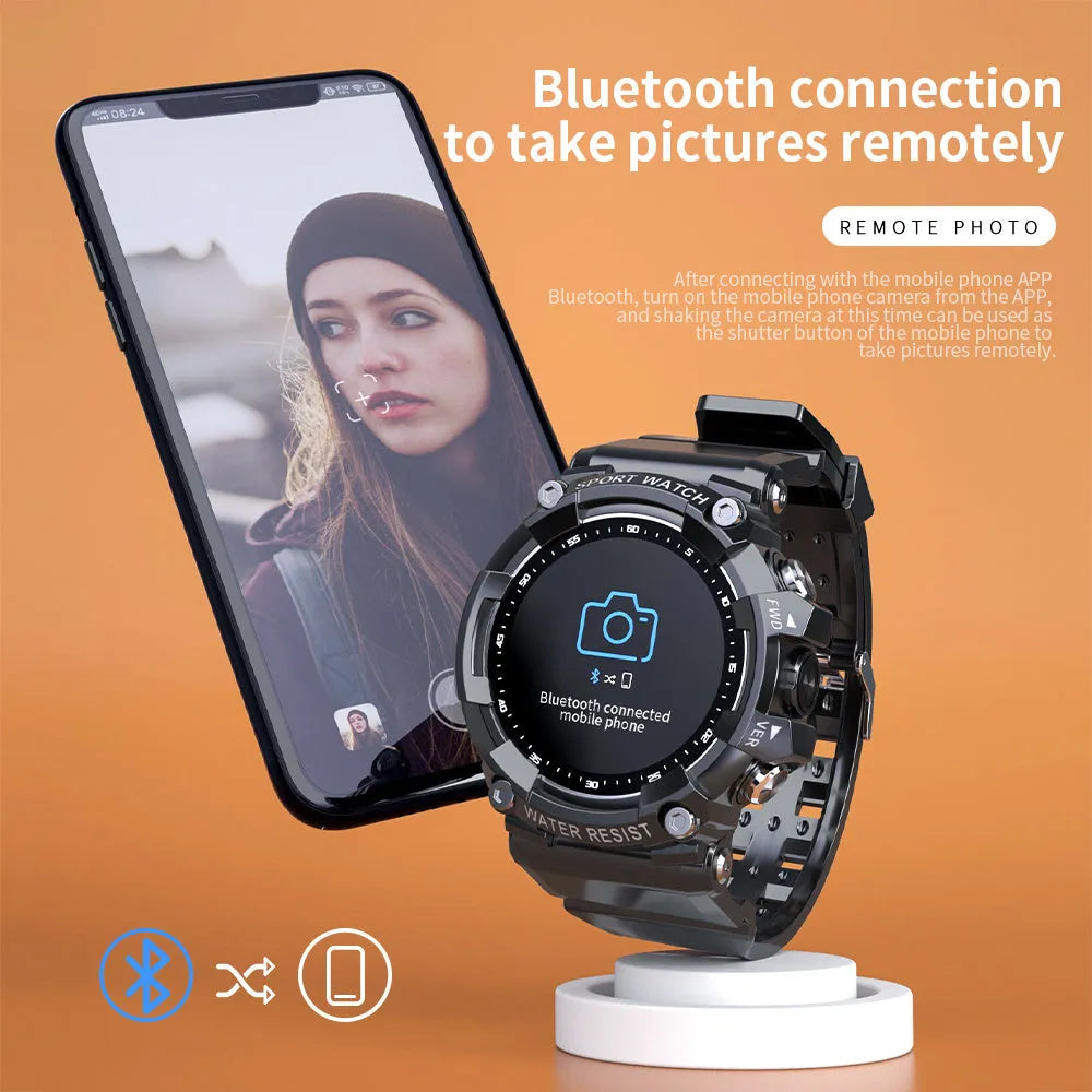 ATTACK 3 IP67 waterproof Bluetooth sports watch with round colour screen and TPU strap