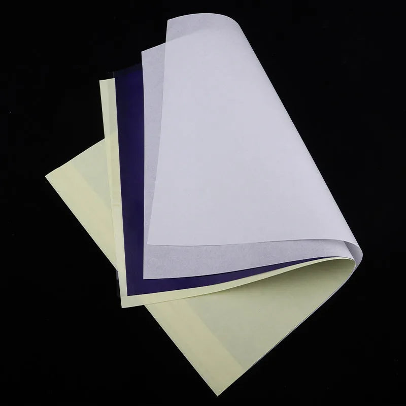 A4 tattoo transfer paper quadruple copy sheets for hand drawing lines with transfer paste gel