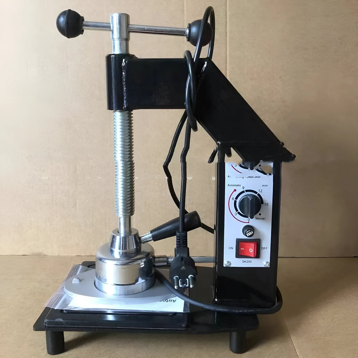 Black metal automatic temperature control fire supplement vulcanizing machine with US power supply for tyre repair