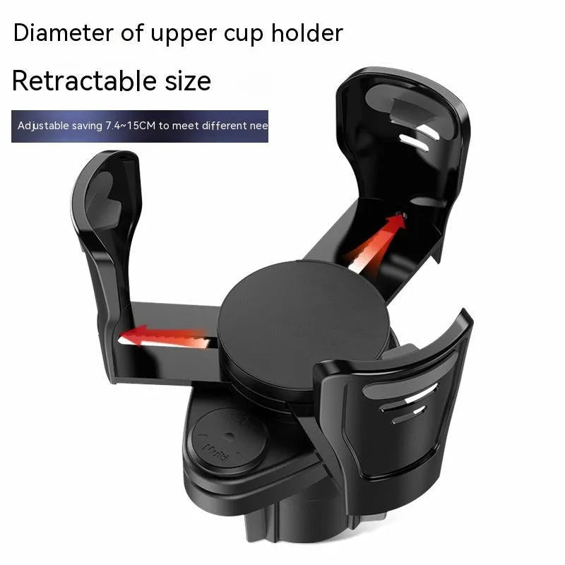 Car cup holder modification insert with carbon fibre finish for vehicle centre console drink storage