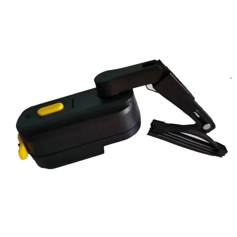Black plastic smart motorcycle helmet wiper with 65mm blade and 800mA motor, model TZ-HW065.