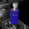 Car mounted air purification humidifier in diamond finish with USB power cord