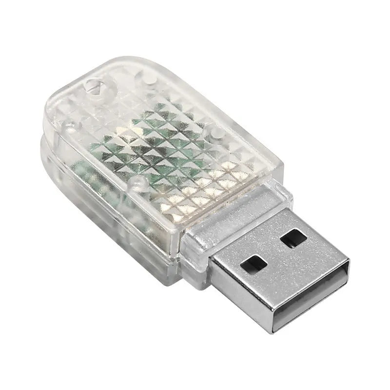 USB car interior ambient light with voice control and touch switches for multiple colours