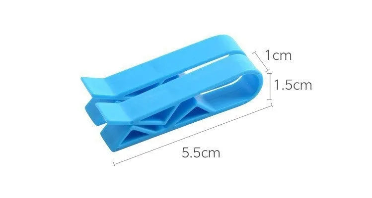 Grey PP plastic non-slip clip for securing bin bags to a rubbish bin rim.
