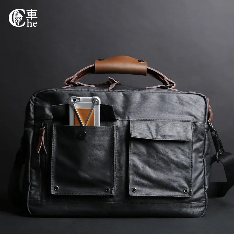 Dpark black single shoulder slung laptop bag for 14 or 15 inch business laptops
