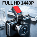 3-inch HD car DVR dash camera with dual lens recording system showing front and rear camera placement