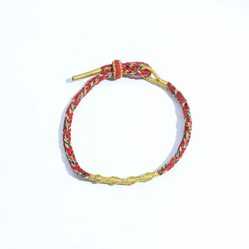 Adjustable eight-strand woven hand strap in zodiac colour theme with flexible wire core construction