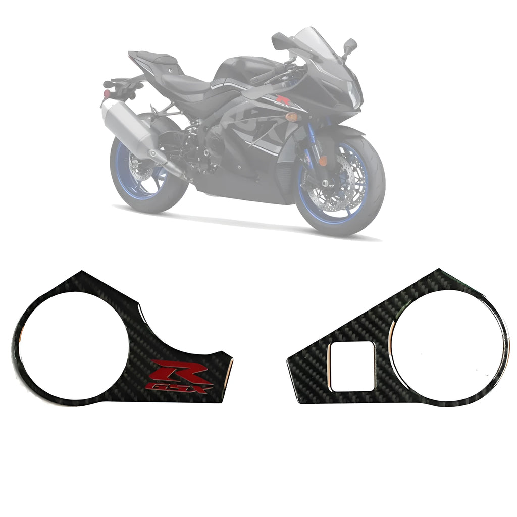 Black carbon fibre pattern adhesive sticker for Suzuki GSXR1000 L1 motorcycle upper plate