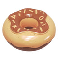 Donut-shaped dog chew toy in pink with textured surface for teeth cleaning