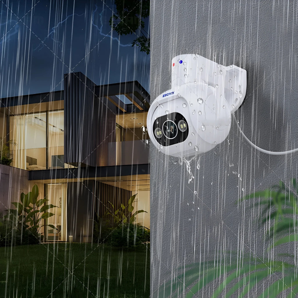 4MP H265 security camera with colour night vision and wall mount bracket