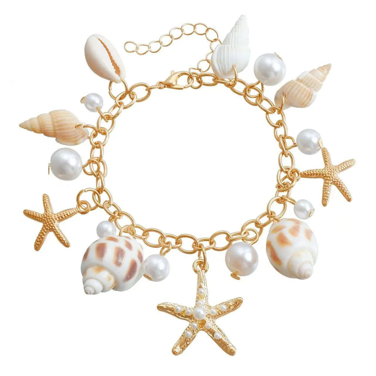 Women's star waist chain and matching bracelet set for summer beach styling