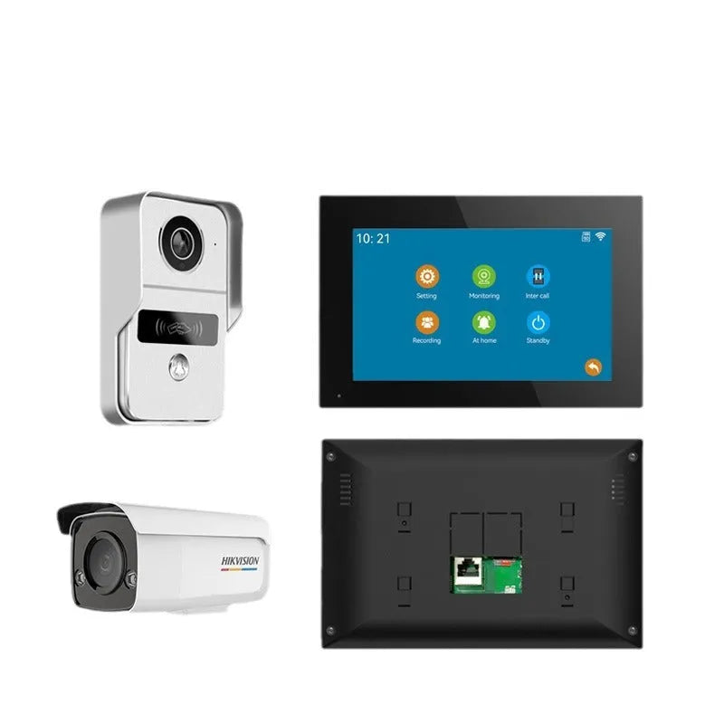 10-inch wireless video intercom doorbell system with 1080P camera and colour display