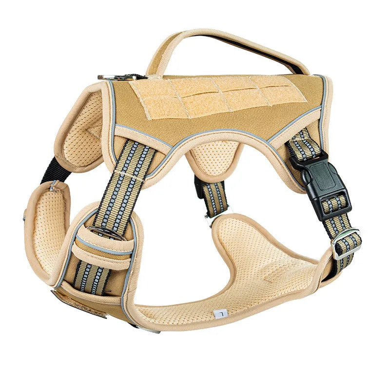 Tactical chest strap for search and rescue working dogs in Oxford cloth with camouflage colour options